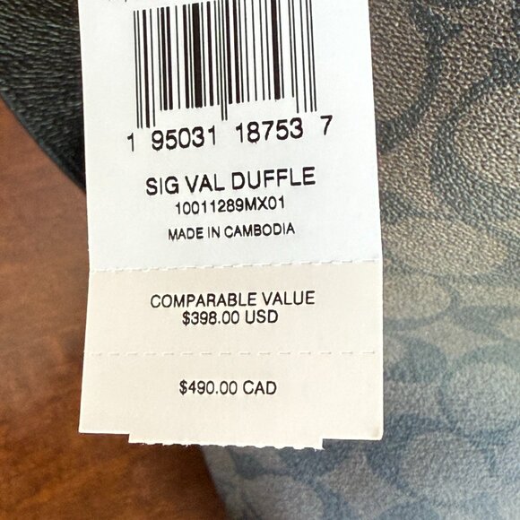 Coach VAL DUFFLE IN SIGNATURE CANVAS - Picture 3 of 4